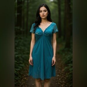 Elegant Teal Lace Nightgown
NWOT